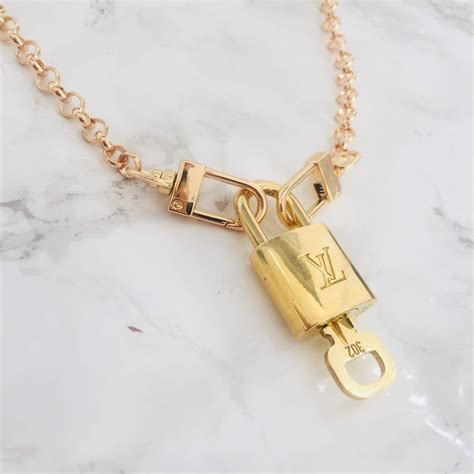 vintage Louis Vuitton padlock necklace